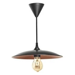 ARIC Suspension ROMA E27 60W Noir Et Cuivre - Noir / Interieur Cuivre