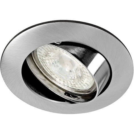 ARIC Kit Encastre GU10 LUNAR Nickel Basculant Avec Lampe LED 6W 3000K - Nickel 1 ARIC Kit Encastre GU10 LUNAR Nickel Basculant Avec Lampe LED 6W 3000K - Nickel