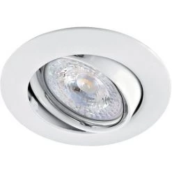 ARIC Kit Encastre GU10 LUNAR Blanc Basculant Avec Lampe LED 6W 3000K - Blanc
