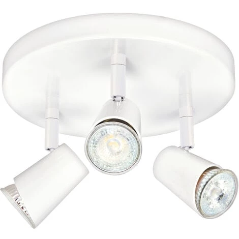 ARIC Plafonnier 3 Spots JUDY P3 GU10 Blanc Avec Lampes LED 5,5W 3000K Variables - Blanc 1 ARIC Plafonnier 3 Spots JUDY P3 GU10 Blanc Avec Lampes LED 5,5W 3000K Variables - Blanc
