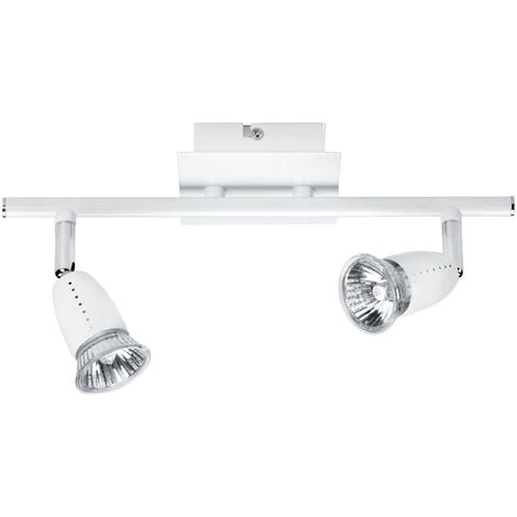 ARIC Plafonnier / Applique Murale 2 Spots Sur Barre ECCO B2 GU10 50W Blanc - Blanc 1 ARIC Plafonnier / Applique Murale 2 Spots Sur Barre ECCO B2 GU10 50W Blanc - Blanc