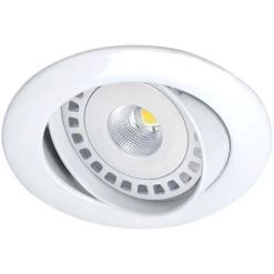 ARIC Kit Encastre GU10 GALAXY Blanc Basculant Avec Lampe LED 4W 2700K - Blanc