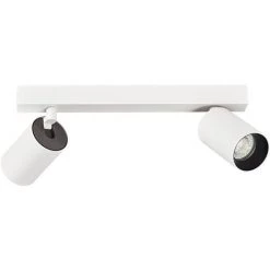 ARIC Applique 2 Spots NOLAN B2 GU10 Avec Lampes LED 5,5W 3000K Variables - Blanc