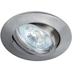 ARIC LUNAR 230 CX-Encastre GU10, Rond, Basc., Nickel, Connex. S/outil, Lampe Non Incl - Nickel