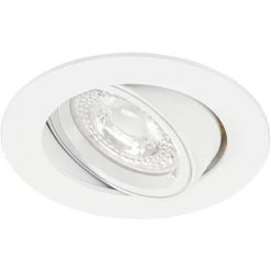 ARIC SPEED 70 R 230 - Encastre GU10, Rond, Basculant, Blanc, Lampe Non Incl. - Blanc