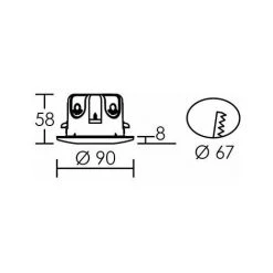 ARIC Encastré Recouvrable Air Block 2 - Blanc - 6W - ø90 - 4000K - Gris / Métallique 9 ARIC Encastré Recouvrable Air Block 2 - Blanc - 6W - ø90 - 4000K - Gris / Métallique -ARIC Soldes Boutique 23472835 5
