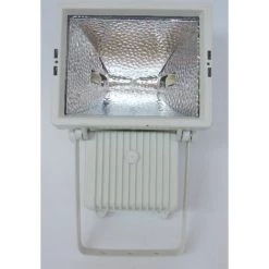 Projecteur Exterieur Pour Lampe Crayon RX7s Halogene Ou LED 70W Max (non Incl) Basculant, Blanc IP55 IK07 MX 70 ARIC 0634