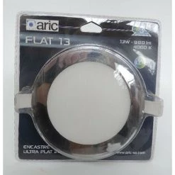 Plafonnier Encastré LED 13W Chrome Ø 180mm 4000K 980lm Driver 230V 110° IP20 Flat Led 13 ARIC 50106