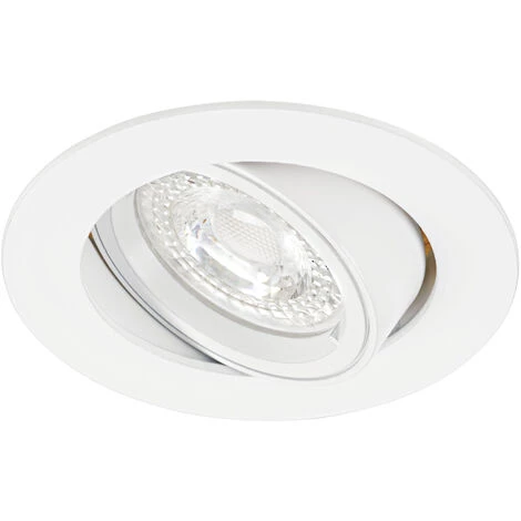 ARIC SPEED 70 - Enc.GU10, IP20, Rond, Basculant, Blanc, Lpe LED 6W 4000K 500lm Incl. - Blanc 1 ARIC SPEED 70 - Enc.GU10, IP20, Rond, Basculant, Blanc, Lpe LED 6W 4000K 500lm Incl. - Blanc