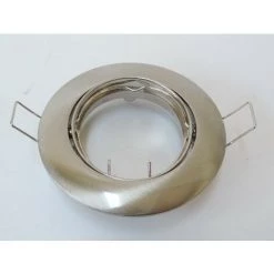 Spot Encastré Ø 84mm Nickel Brossé Orientable 30° IP20 Pour Lampe GU5.3 Alim 12V (non Fournis) ARIC 4887
