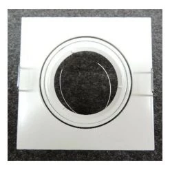 Spot Encastré Blanc Carré 95x95mm Orientable Pour Lampe GU10 230V LED Ou Halogene (non Fournie) IP20 SPEED 70C ARIC 4972
