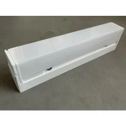 Applique SDB Murale Blanche Fluo 13W (lampe S19 Incl) 366x58x84mm 700lm Diffuseur Opaque IP24 ARIC 3837