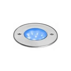ARIC Spot LED Encastré Pour Sol Ego Rond - 1.5W - Bleu - Inox - Inox