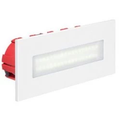 Aric-50266 ARIC 50266 - BALIZ 3 - Encastré De Mur Rectangulaire, Fixe, Blanc, LED Intégrée 2,76W 4200K 222 L