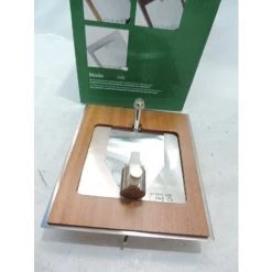 Applique Murale Intérieure Bois Et Verre Clair Avec Lampe Halogène 33W G9 230V Et Inter Mini Bella ARIC 1701