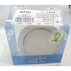Encastré Pour Meuble Ou Plafond Ø 105mm Avec Lampe Fluocompacte 7W Blanc Neutre 4000K GX53 230V IP40 FLAT ARIC 1458