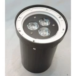 Encastré De Sol LED 12W Ø 175mm Noir Lumière Blanc Neutre 3500K 343lm 230V Sans Verre Ni Joint IP67 IK10 TECNISOL 150 ARIC 5089